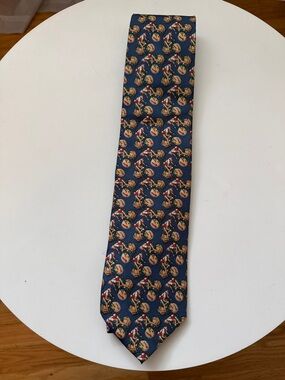 Preowned Men’s Land’s End Cyclist 100% Silk Tie